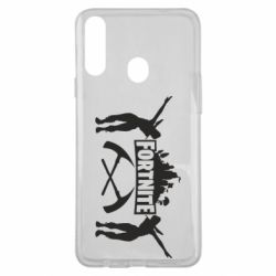 Чехол для Samsung A20s Fortnite dancing logo - PrintSalon