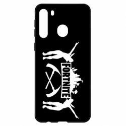 Чехол для Samsung A21 Fortnite dancing logo - PrintSalon