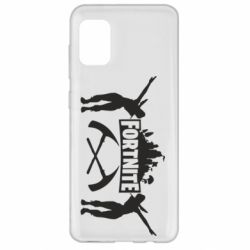 Чехол для Samsung A31 Fortnite dancing logo - PrintSalon