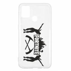 Чехол для Samsung M31 Fortnite dancing logo - PrintSalon