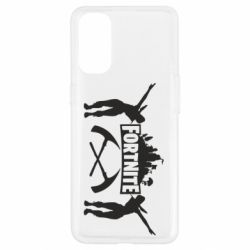 Чехол для Oppo Reno 4 Fortnite dancing logo - PrintSalon