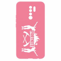 Чехол для Xiaomi Redmi 9 Fortnite dancing logo - PrintSalon