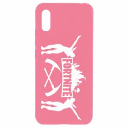 Чехол для Xiaomi Redmi 9a Fortnite dancing logo - PrintSalon
