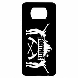 Чехол для Xiaomi Poco X3 Fortnite dancing logo - PrintSalon