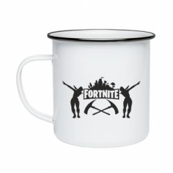 Кружка эмалированная Fortnite dancing logo - PrintSalon