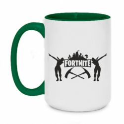 Чашка двухцветная 420ml Fortnite dancing logo - PrintSalon