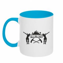 Чашка двухцветная 320ml Fortnite dancing logo - PrintSalon