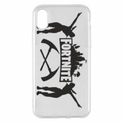 Чехол для iPhone X/Xs Fortnite dancing logo - PrintSalon