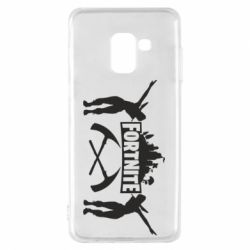 Чехол для Samsung A8 2018 Fortnite dancing logo - PrintSalon