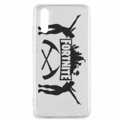 Чехол для Huawei P20 Fortnite dancing logo - PrintSalon