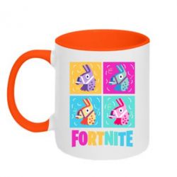 Чашка двухцветная 320ml Fortnite Llamas - PrintSalon