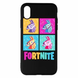 Чехол для iPhone X/Xs Fortnite Llamas - PrintSalon