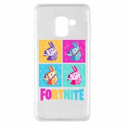 Чехол для Samsung A8 2018 Fortnite Llamas - PrintSalon