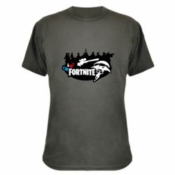 Камуфляжная футболка Fortnite logo and heroes - PrintSalon