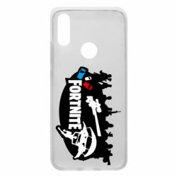 Чехол для Xiaomi Redmi 7 Fortnite logo and heroes - PrintSalon