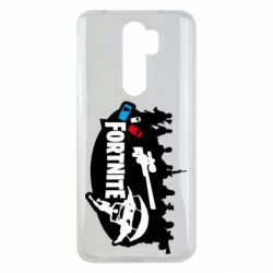 Чехол для Xiaomi Redmi Note 8 Pro Fortnite logo and heroes - PrintSalon