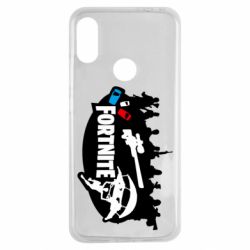 Чехол для Xiaomi Redmi Note 7 Fortnite logo and heroes - PrintSalon