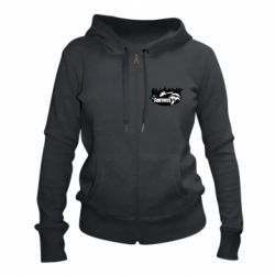 Женское худи на молнии Fortnite logo and heroes - PrintSalon