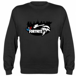 Cвитшот Fortnite logo and heroes - PrintSalon