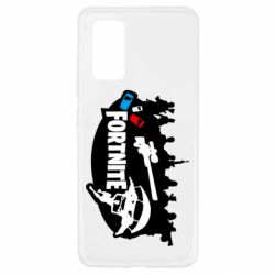 Чехол для Samsung A32 4G Fortnite logo and heroes - PrintSalon