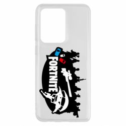 Чехол для Samsung S20 Ultra Fortnite logo and heroes - PrintSalon