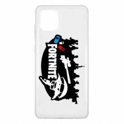 Чехол для Samsung Note 10 Lite Fortnite logo and heroes - PrintSalon
