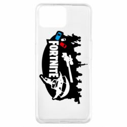 Чехол для Oppo A73 Fortnite logo and heroes - PrintSalon