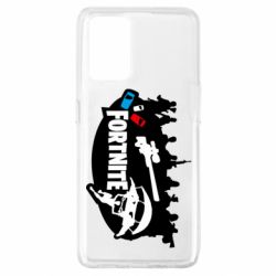 Чехол для Oppo A74 4G Fortnite logo and heroes - PrintSalon