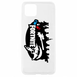 Чехол для Oppo A92s Fortnite logo and heroes - PrintSalon