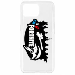 Чехол для Oppo Reno 4 Lite Fortnite logo and heroes - PrintSalon