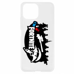 Чехол для Xiaomi Mi11 Lite Fortnite logo and heroes - PrintSalon