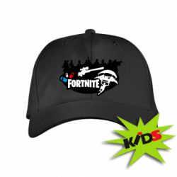 Детская кепка Fortnite logo and heroes - PrintSalon
