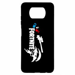 Чехол для Xiaomi Poco X3 Fortnite logo and heroes - PrintSalon