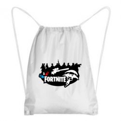 Рюкзак-мешок Fortnite logo and heroes - PrintSalon