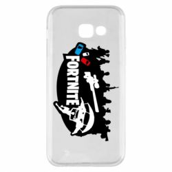 Чехол для Samsung A5 2017 Fortnite logo and heroes - PrintSalon