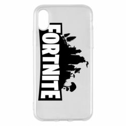 Чехол для iPhone X/Xs Fortnite logo - PrintSalon