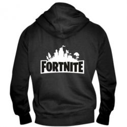Мужское худи на молнии Fortnite logo - PrintSalon