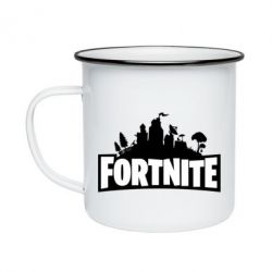 Кружка эмалированная Fortnite logo - PrintSalon