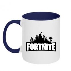 Чашка двухцветная 320ml Fortnite logo - PrintSalon