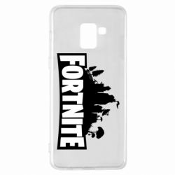 Чехол для Samsung A8+ 2018 Fortnite logo - PrintSalon