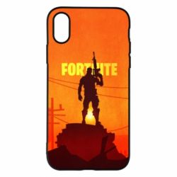 Чехол для iPhone X/Xs Fortnite minimalist silhouettes - PrintSalon
