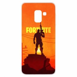 Чехол для Samsung A8 2018 Fortnite minimalist silhouettes - PrintSalon
