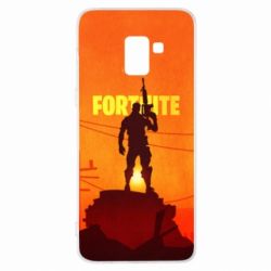 Чехол для Samsung A8+ 2018 Fortnite minimalist silhouettes