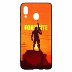 Чехол для Samsung A20 Fortnite minimalist silhouettes - PrintSalon