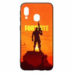 Чехол для Samsung A40 Fortnite minimalist silhouettes - PrintSalon