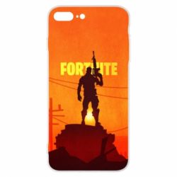 Чехол для iPhone 8 Plus Fortnite minimalist silhouettes - PrintSalon