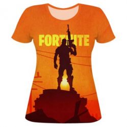 Женская футболка 3D Fortnite minimalist silhouettes - PrintSalon