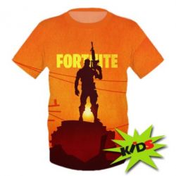 Детская 3D футболка Fortnite minimalist silhouettes - PrintSalon