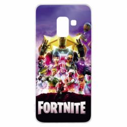 Чехол для Samsung A8 2018 Fortnite poster - PrintSalon