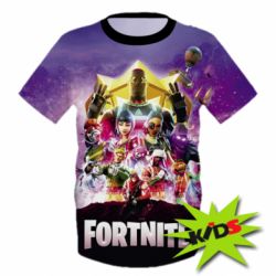 Детская 3D футболка Fortnite poster - PrintSalon